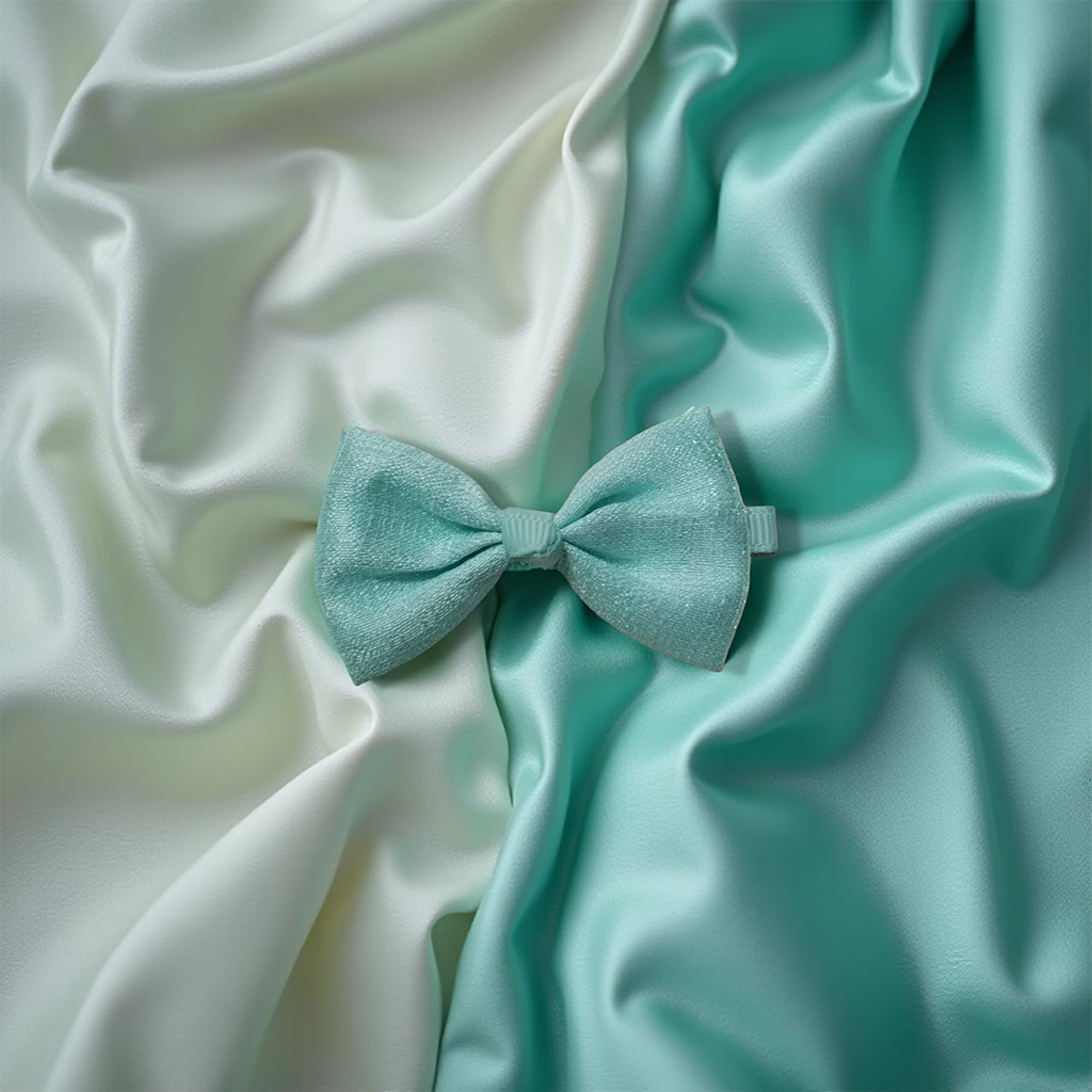Sweet Bow Hair Clip (Aquamarine)