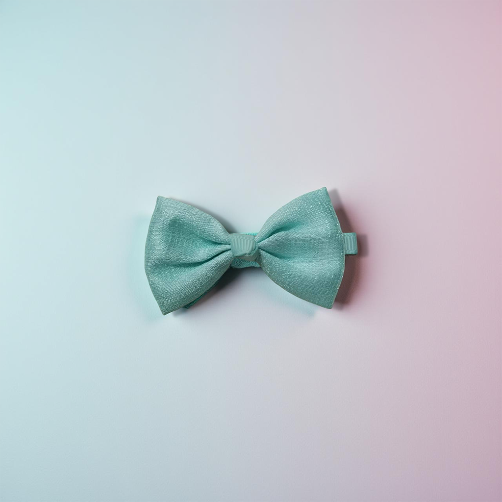 Sweet Bow Hair Clip (Aquamarine)