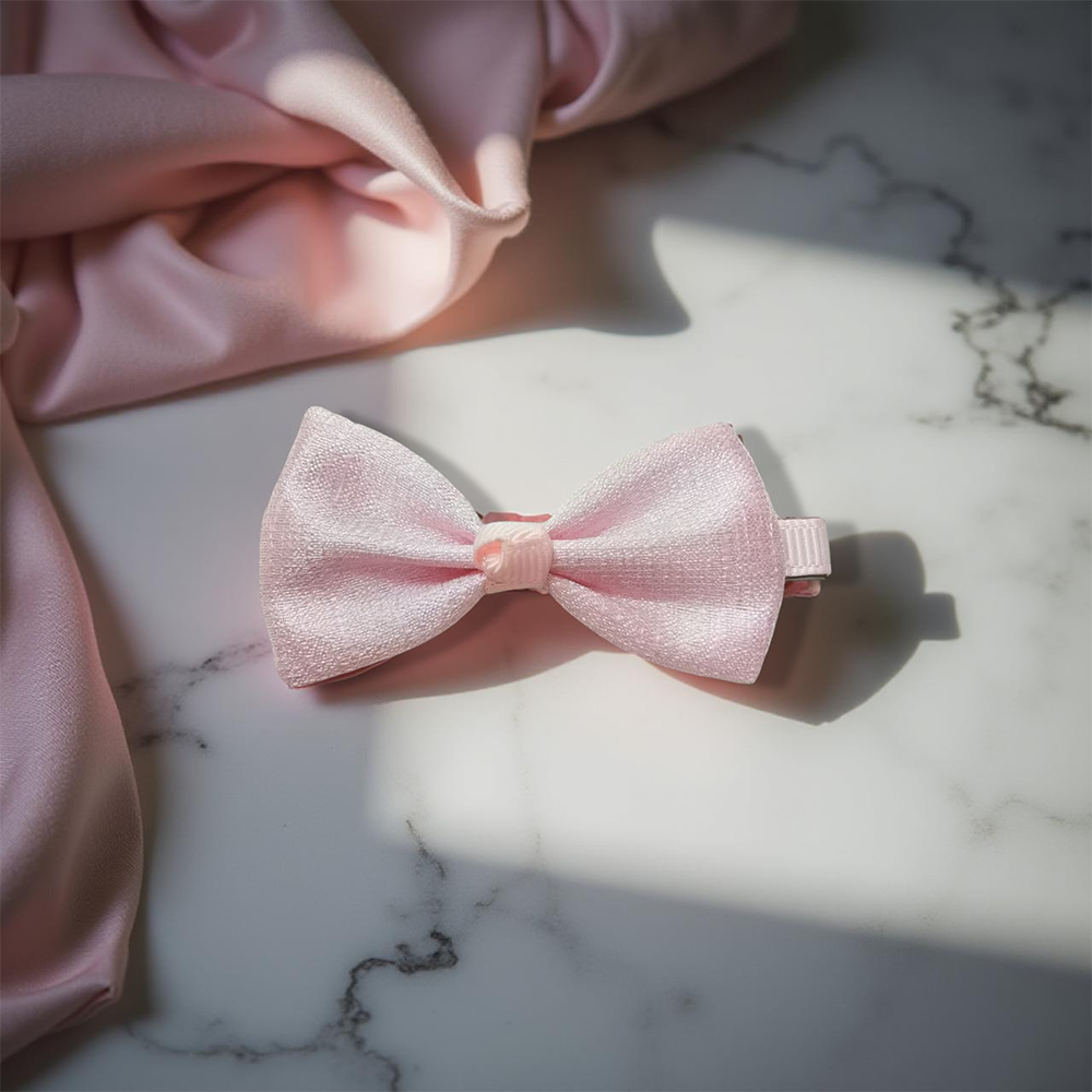 Girls Hair Sweet Bow Clip (Baby Pink)
