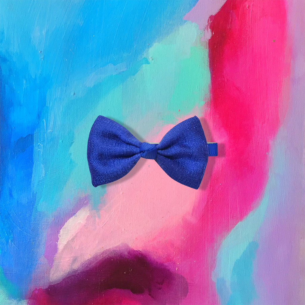 Girls Sweet Bow Hair Clip (Royal Blue)