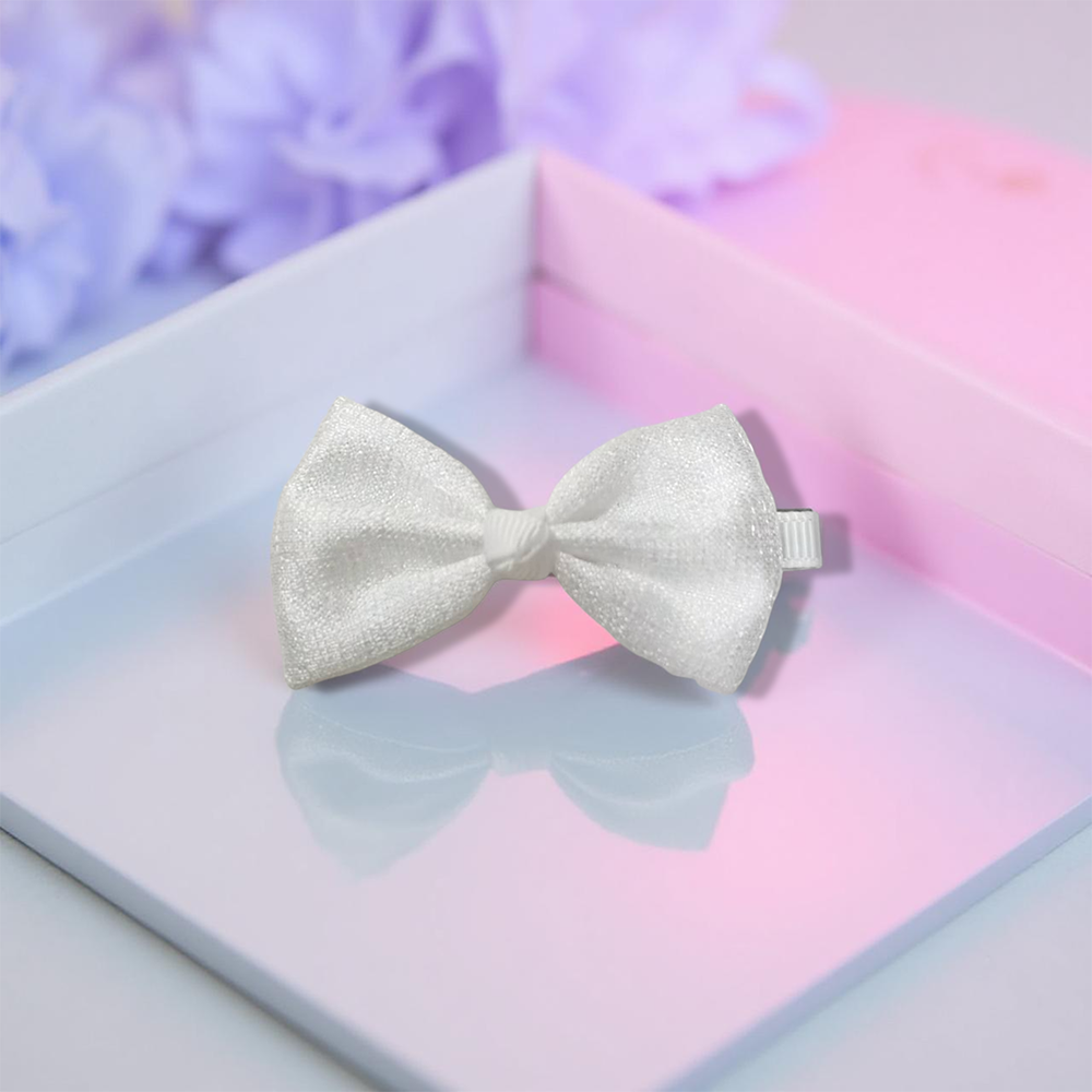 Sweet Bow Hair Clip (Pearl White)