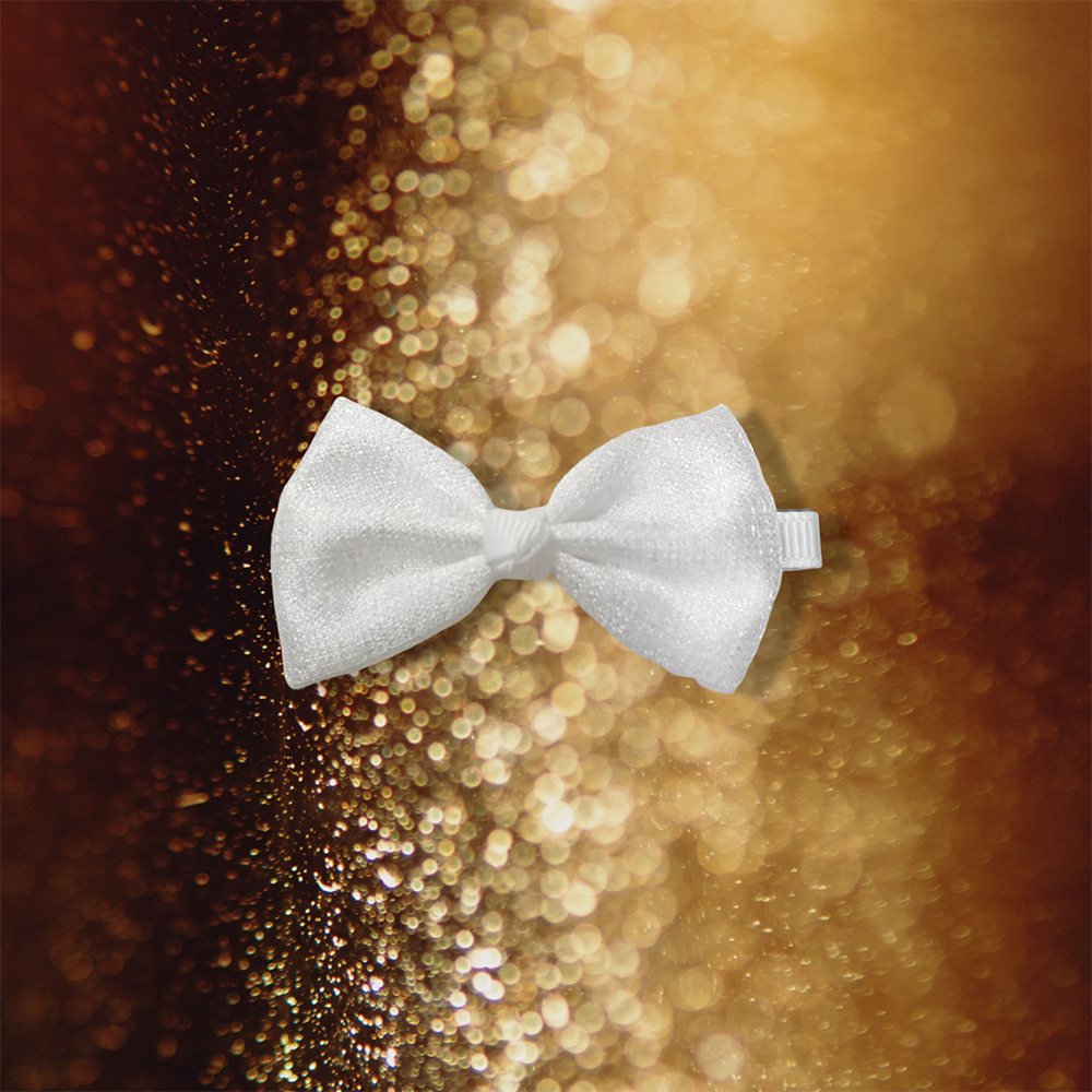 Sweet Bow Hair Clip (Pearl White)
