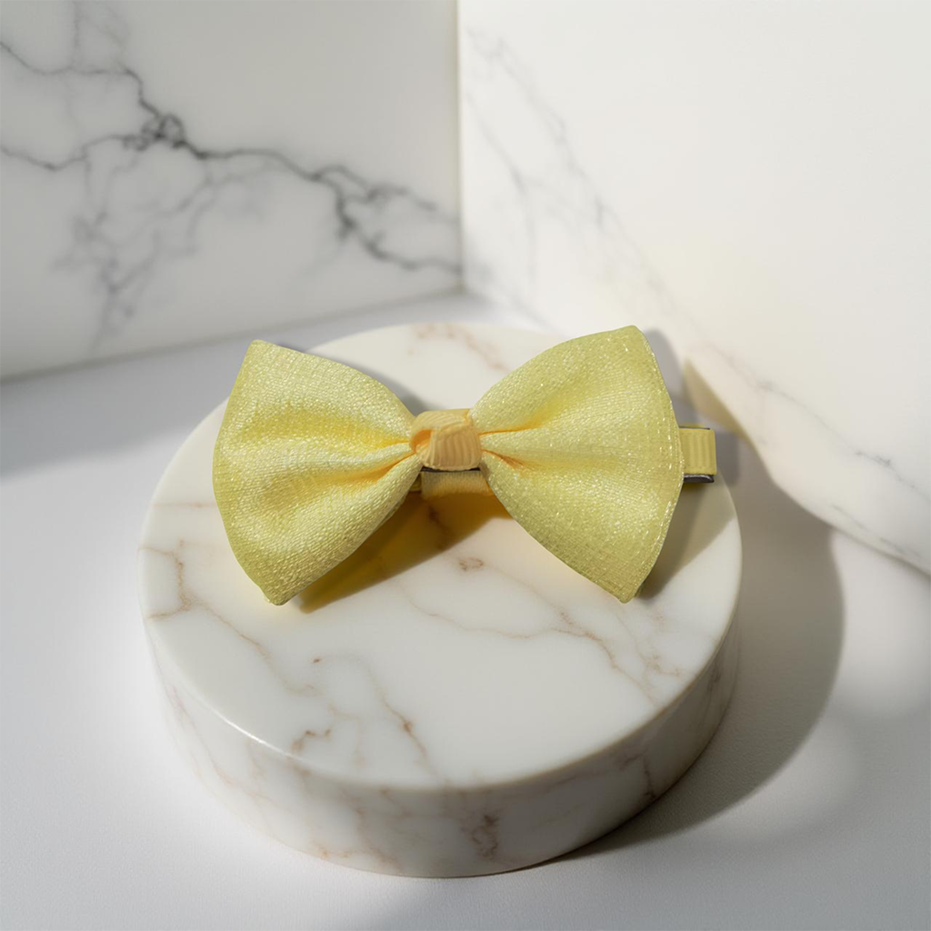 Sweet Bow Hair Clip (Lemon)