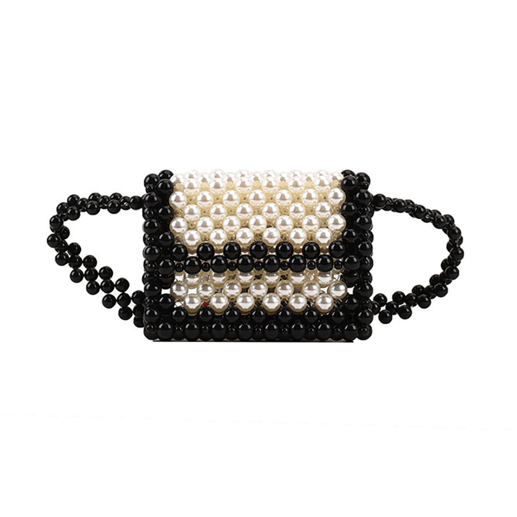 Chic Pearl Mini Crossbody Bag (Black)