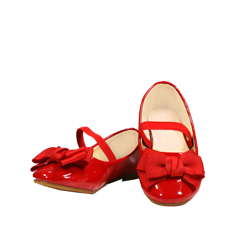 Girls Ballet Flat Shoes in Red