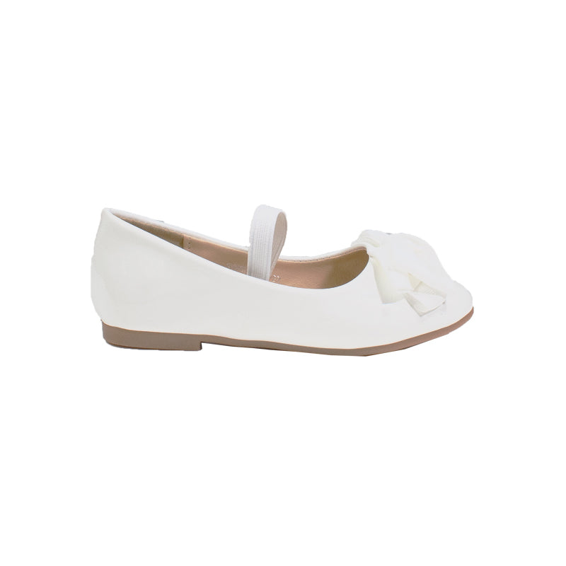 Girls Ballet Flat Shoes in White
