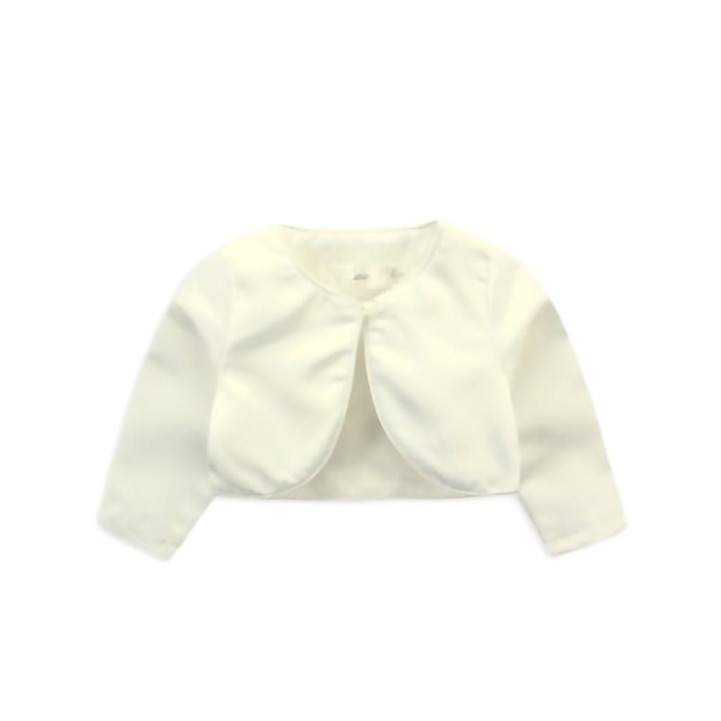 Girls Satin Bolero in Cream