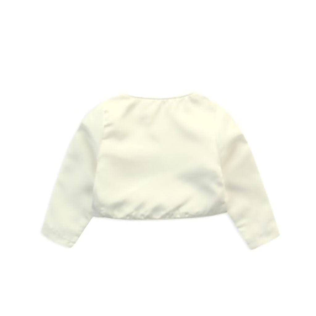 Girls Satin Bolero in Cream