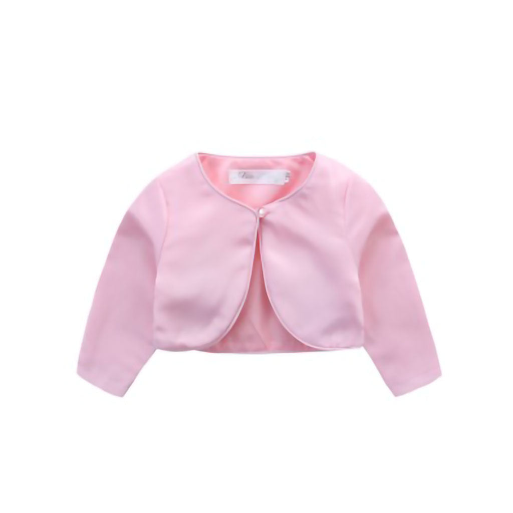 Girls Satin Bolero in Pink