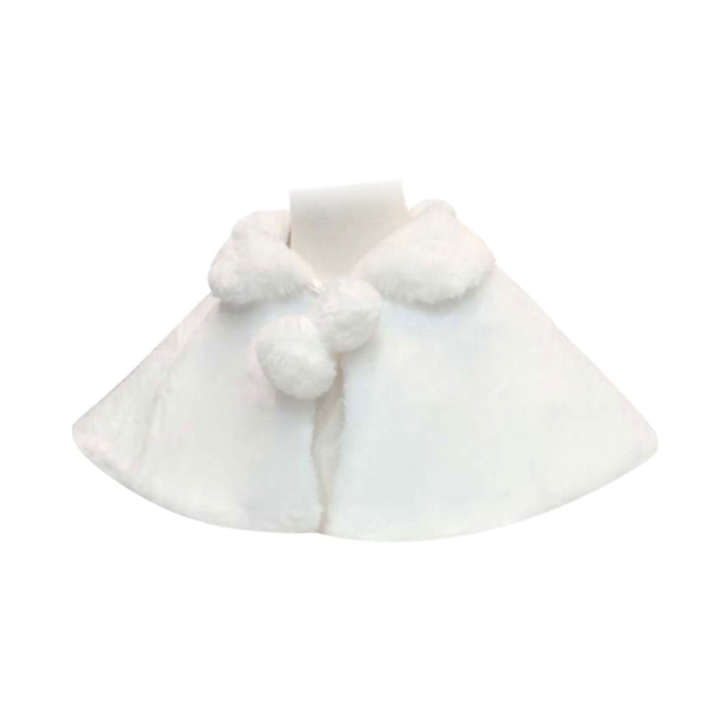 Faux Fur Princess Cape in White