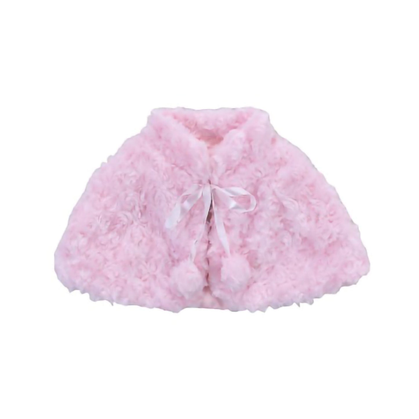 Girls Soft Faux Fur Cape in Pink