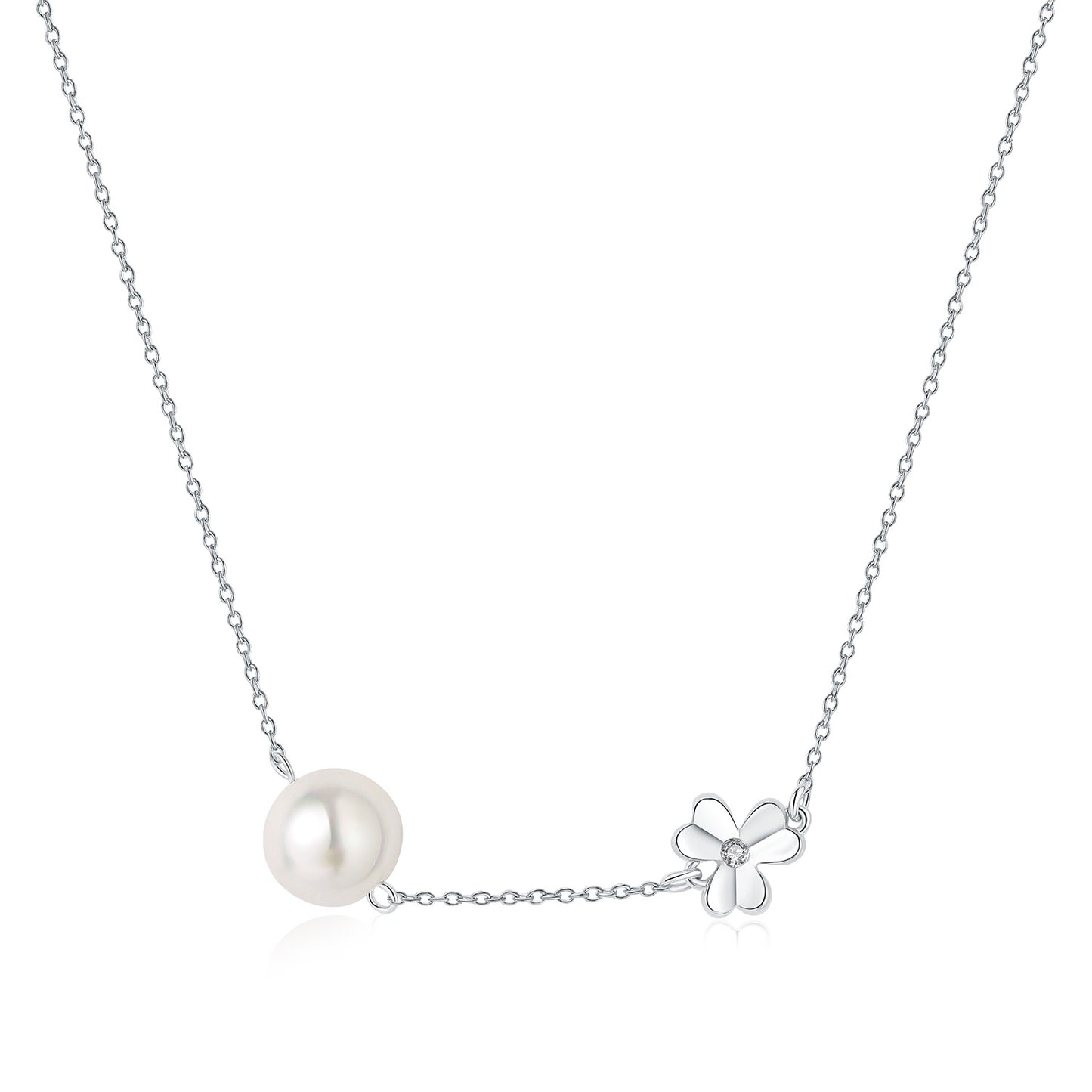 Mini Flower Pearl Necklace