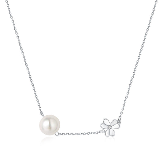 Mini Flower Pearl Necklace