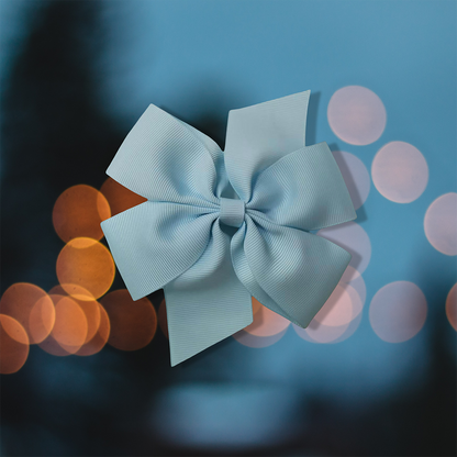 Ribbon Bow Hair Clip (Baby Blue)