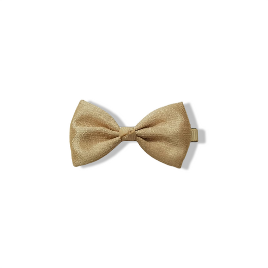 Girls Hair Sweet Bow Clip (Gold)