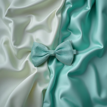 Sweet Bow Hair Clip (Aquamarine)