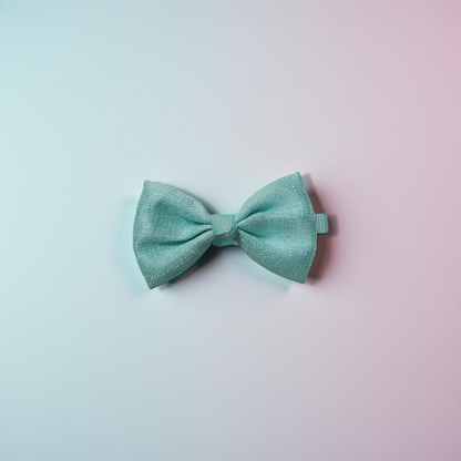 Sweet Bow Hair Clip (Aquamarine)
