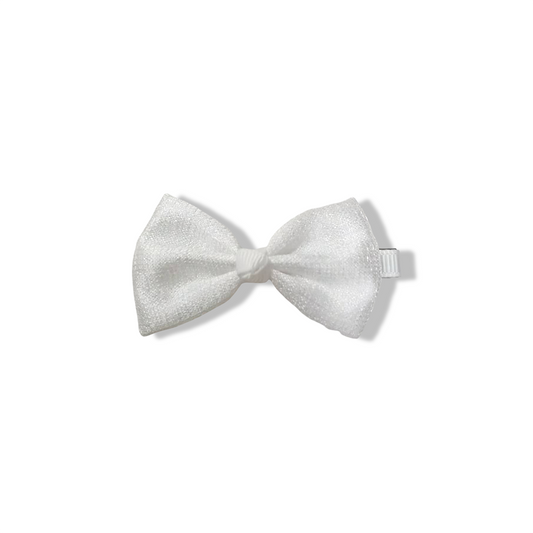 Sweet Bow Hair Clip (Pearl White)