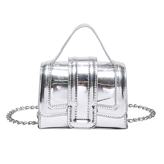 Metallic Luxe Mini Bag (Sliver)