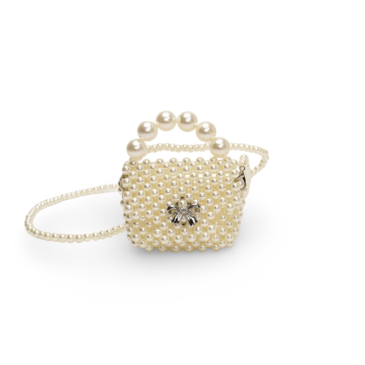 Pearl Mini Bag Silver Bow