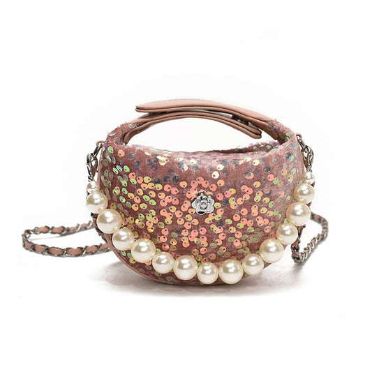 Sparkle Mini Handle Bag (Pink)