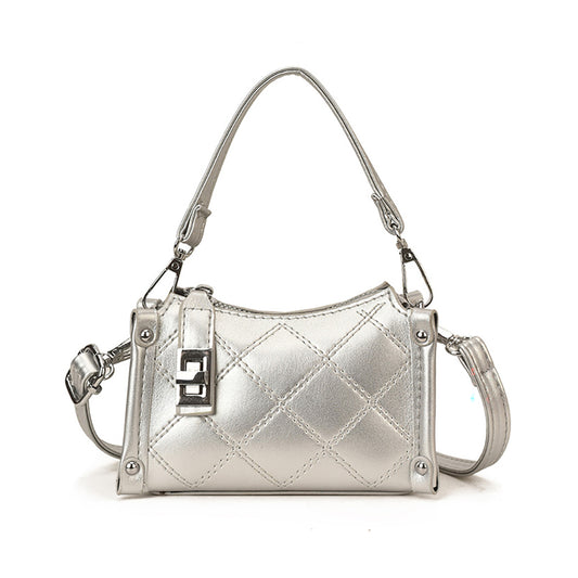 Vogue Mini Shoulder/Handle Bag (Silver)