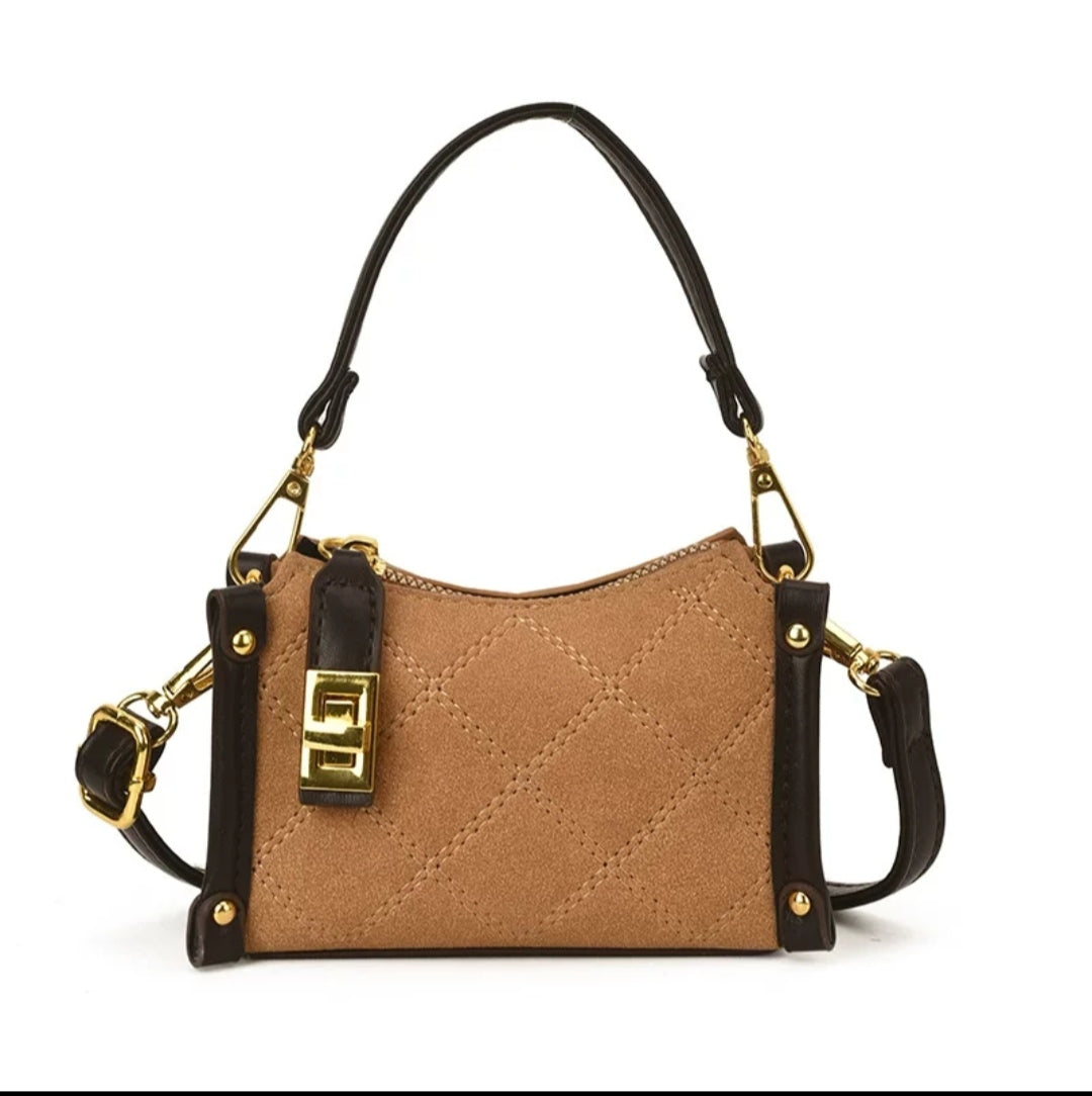 Vogue Mini Shoulder/Handle Bag (Black/Brown)