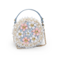Floral Tweed Mini Handle Bag (Blue)