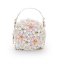 Floral Tweed Mini Handle Bag (White)