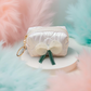 Bow Mini Purse with Key Ring (Pearl White)