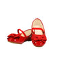Girls Ballet Flat Shoes in Red