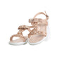 Girls T-Bar Beads Sandals in Gold