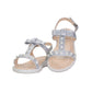 T-Bar Beads Sandals in Silver