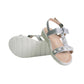 T-Bar Beads Sandals in Silver