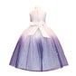 Elsa Glitter Star Long Dress in Purple