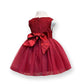 Flower Lace Dress in Maroon