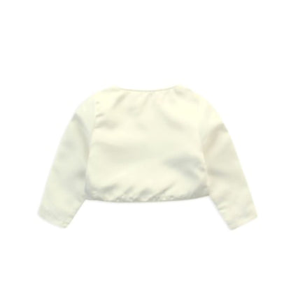 Girls Satin Bolero in Cream