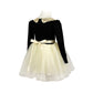 Collar Dress in Gold/Black