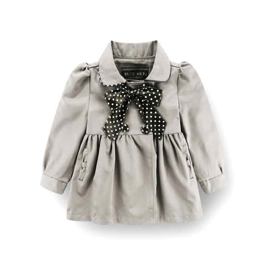 Girls Trench Coat in Grey